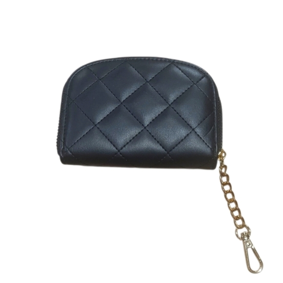 XIIX Black Quilted Cardholder Key Ring Key Chain - Picture 2 of 4